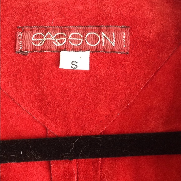 Vintage red suede vest - Picture 5 of 8